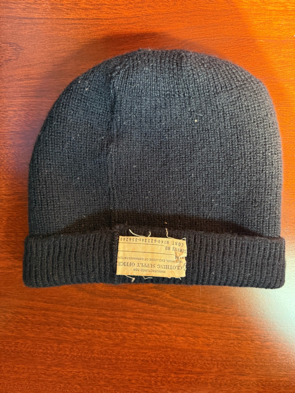 Vintage Wool US Navy Beanie Clothing Supply Office 1960s